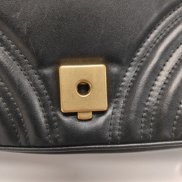 GG Marmont Small Quilted Calfskin Black