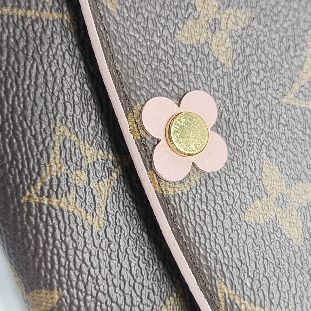EMILIE Monogram Coated Canvas Brown Wallet