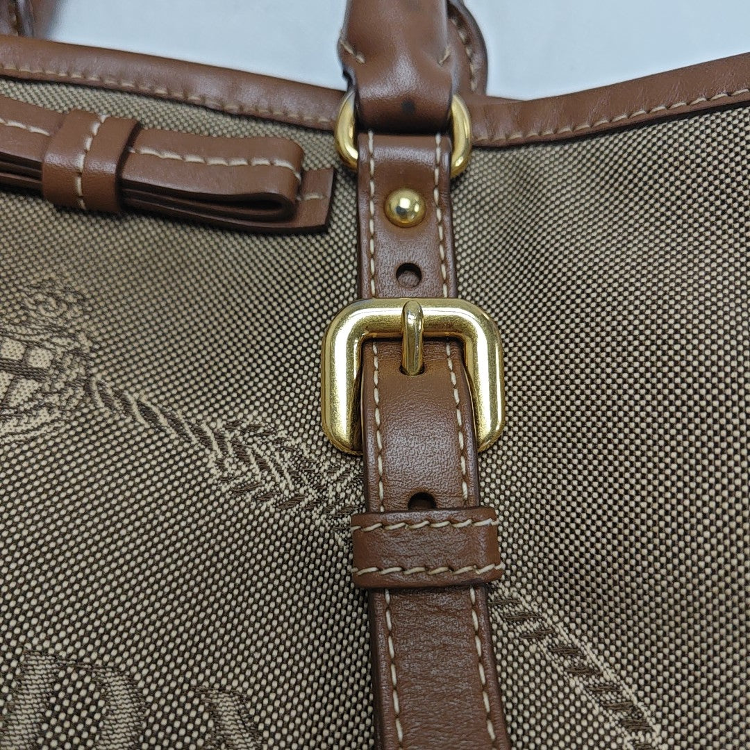 Fabric Tote Bag Brown