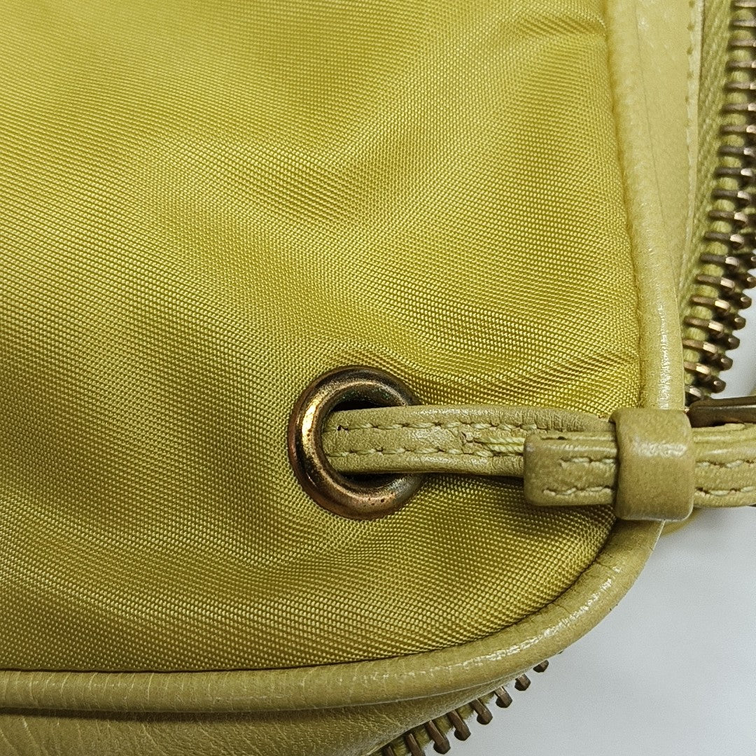 Nylon Top Handle Bag Yellow