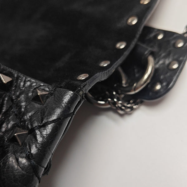 Spike Up Quilted Calfskin Black