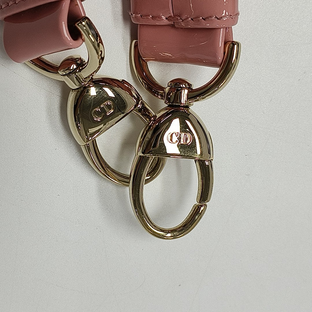 Lady Dior Small Cannage Patent Leather Red