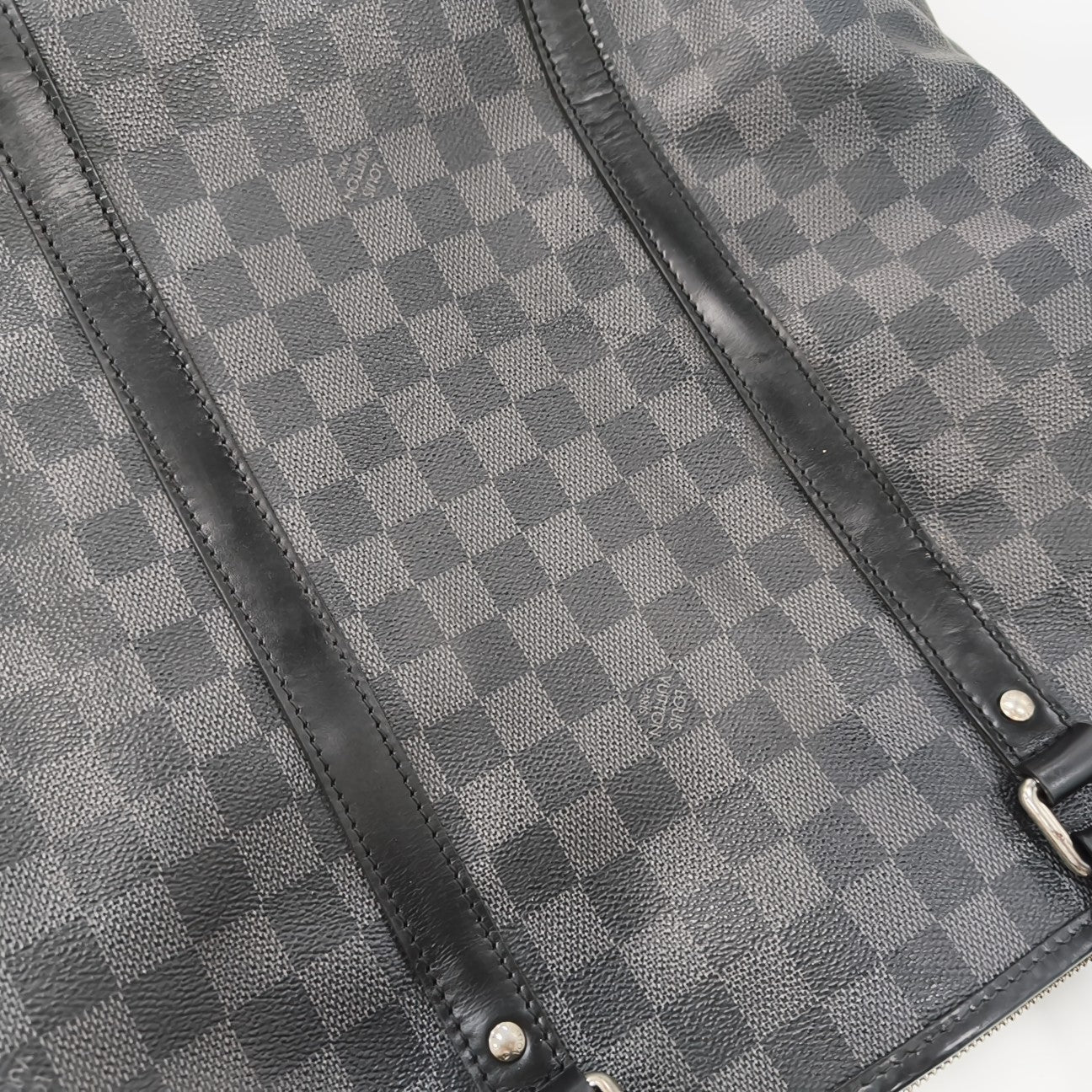 TADAO MM Damier Graphite Coated Canvas Gray