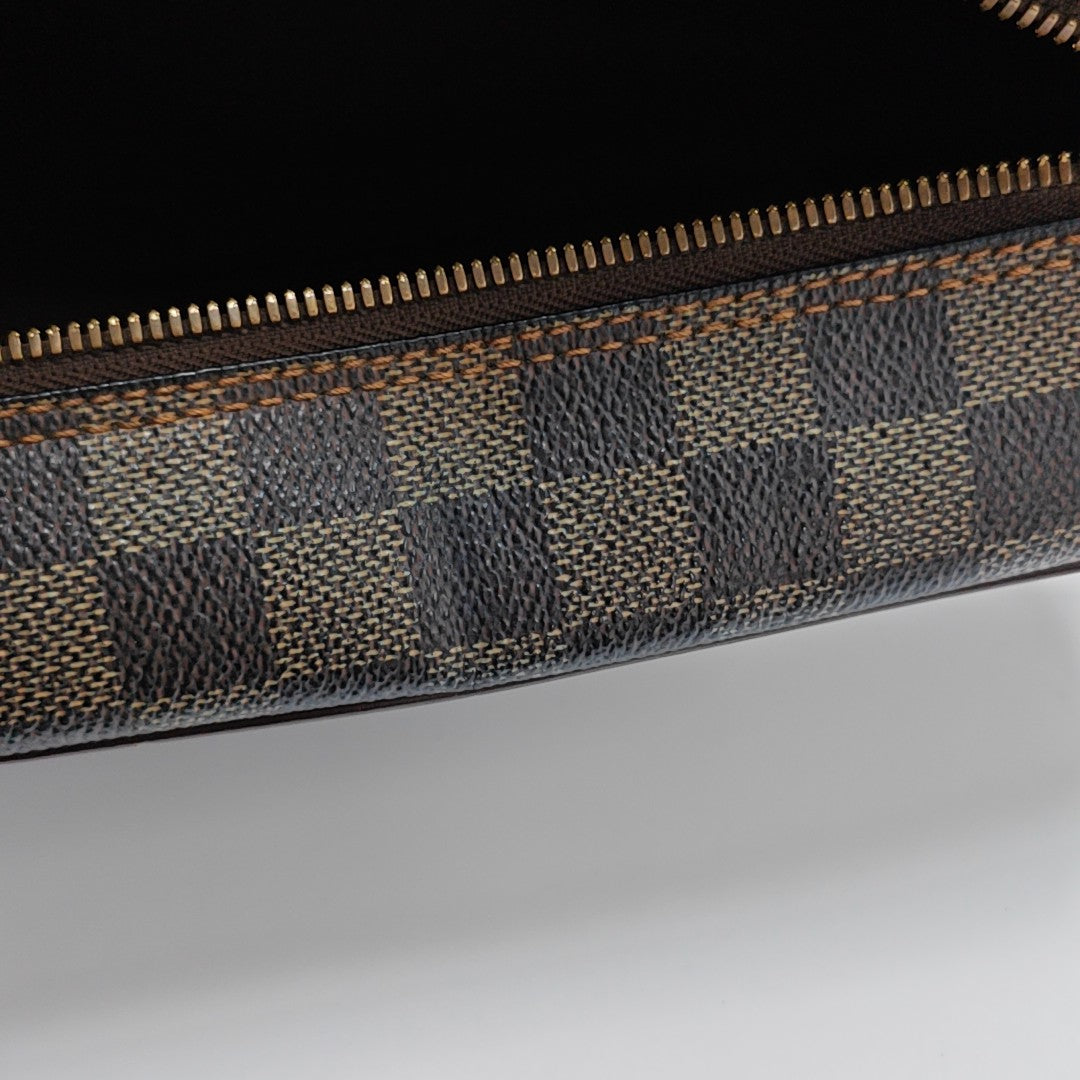 OLAV MM Damier Ebene Coated Canvas Brown