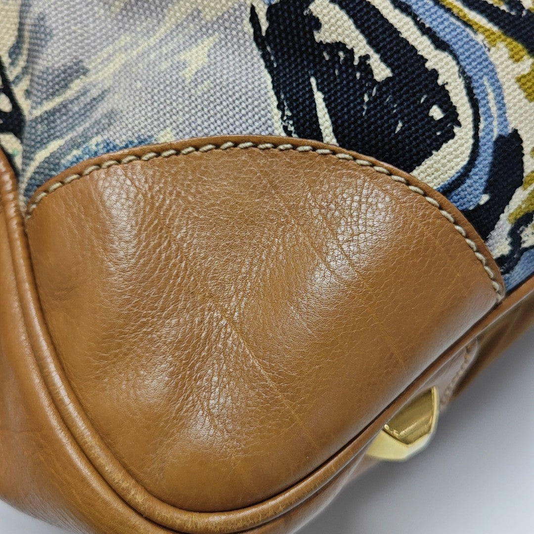 Canvas Top Handle Bag Brown