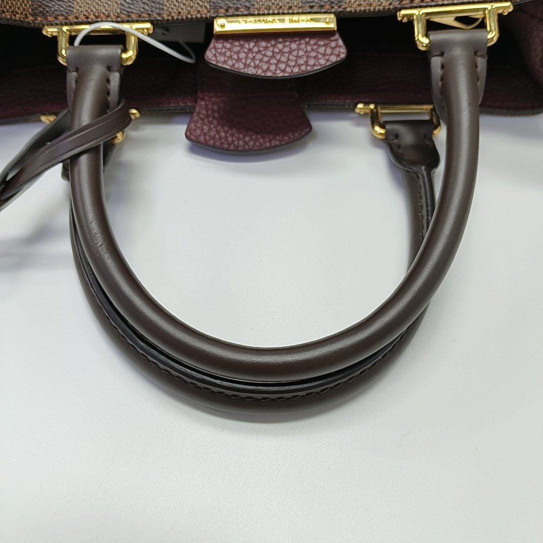BRITTANY BB Damier Ebene Coated Canvas Brown