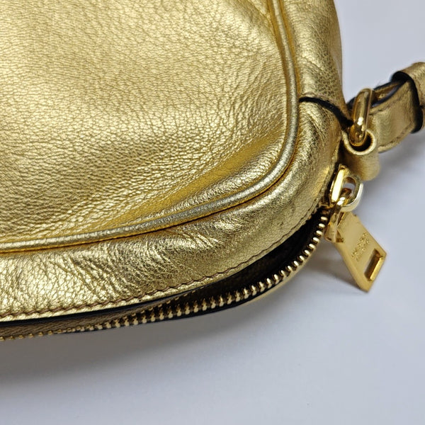 Calfskin Shoulder Bag Gold