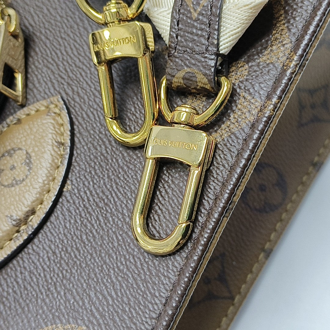 ONTHEGO PM Monogram Coated Canvas Brown