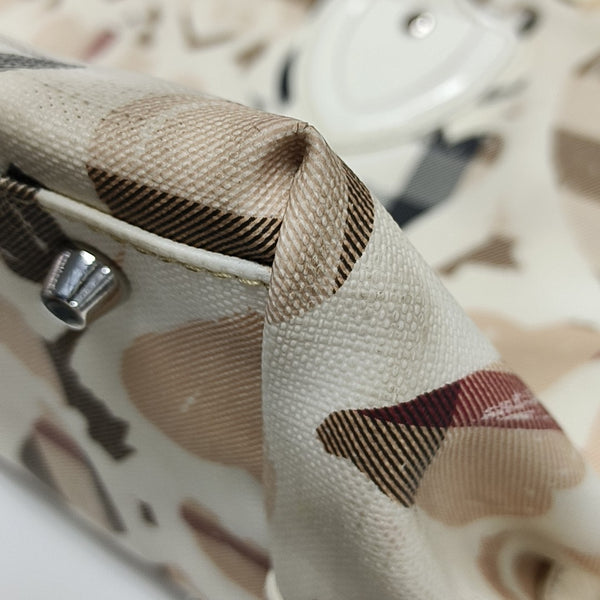 Coated Canvas Tote Bag Medium White
