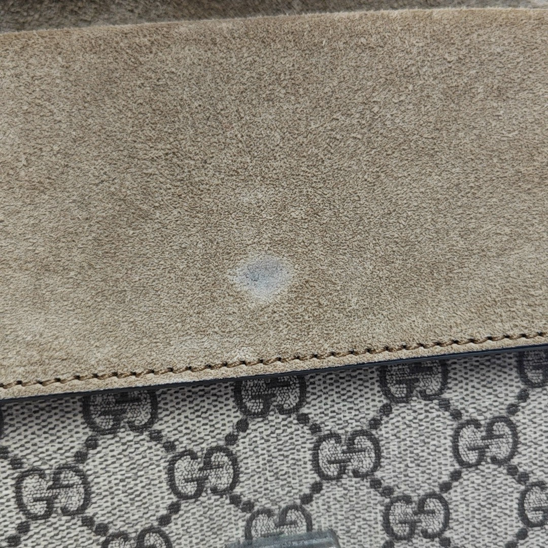 Dionysus Mini Monogram Coated Canvas Beige