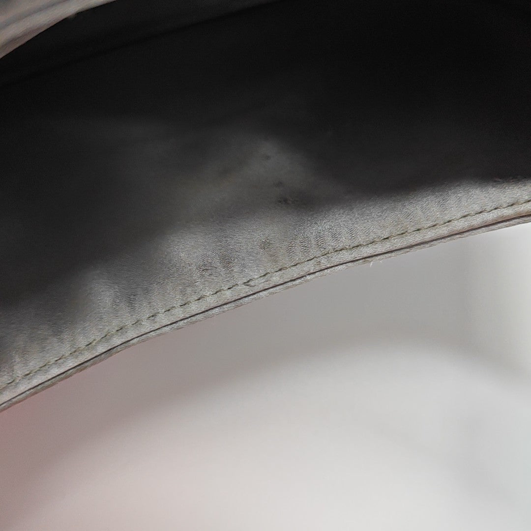 Satin Top Handle Bag Silver