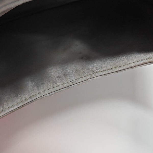 Satin Top Handle Bag Silver