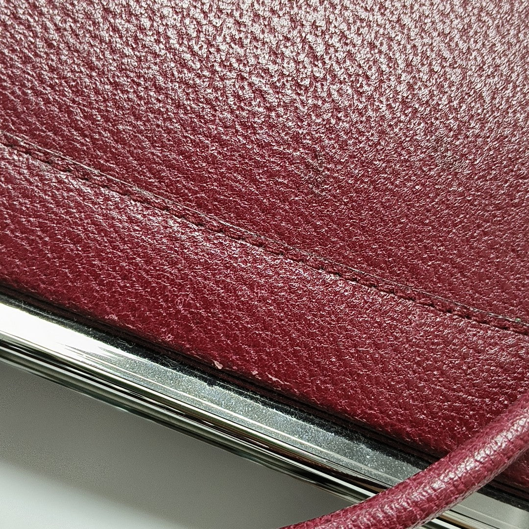 Calfskin Top Handle Bag Red