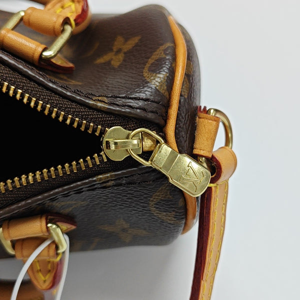 SPEEDY Nano Monogram Coated Canvas Brown