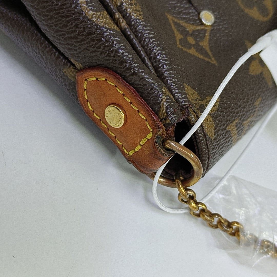 FAVORITE PM Monogram Coated Canvas Brown