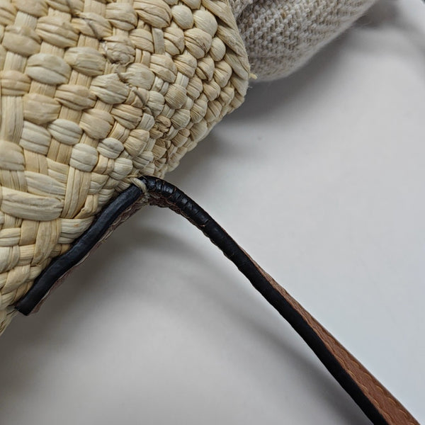Straw Shoulder Bag Beige