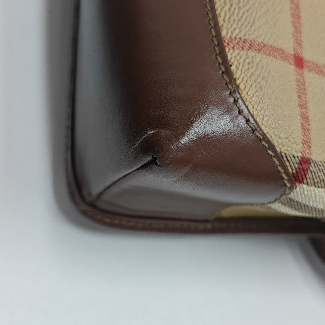 Coated Canvas Shoulder Bag Beige