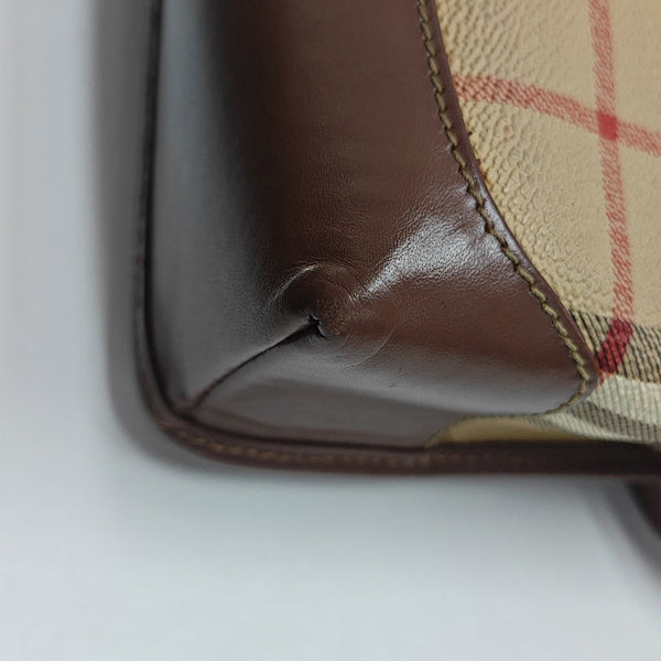 Coated Canvas Shoulder Bag Beige