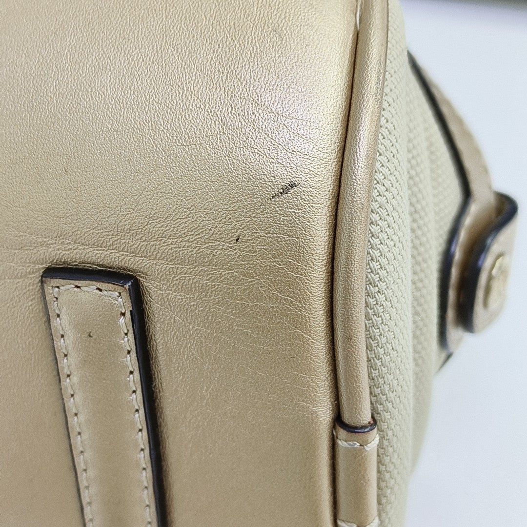 Canvas Top Handle Bag Beige