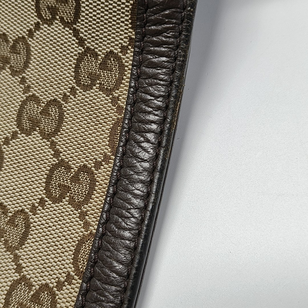 Monogram Canvas Shoulder Bag Brown