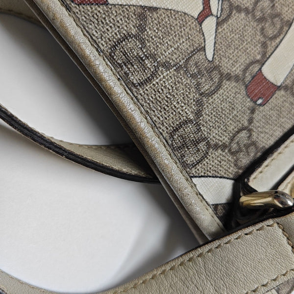 Monogram Coated Canvas Shoulder Bag Beige