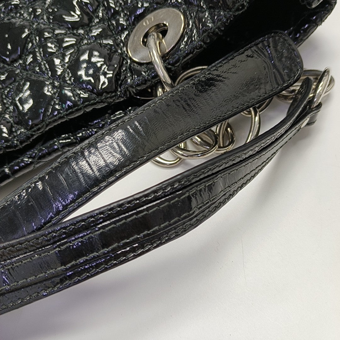 Dior Soft Cannage Patent Leather Black