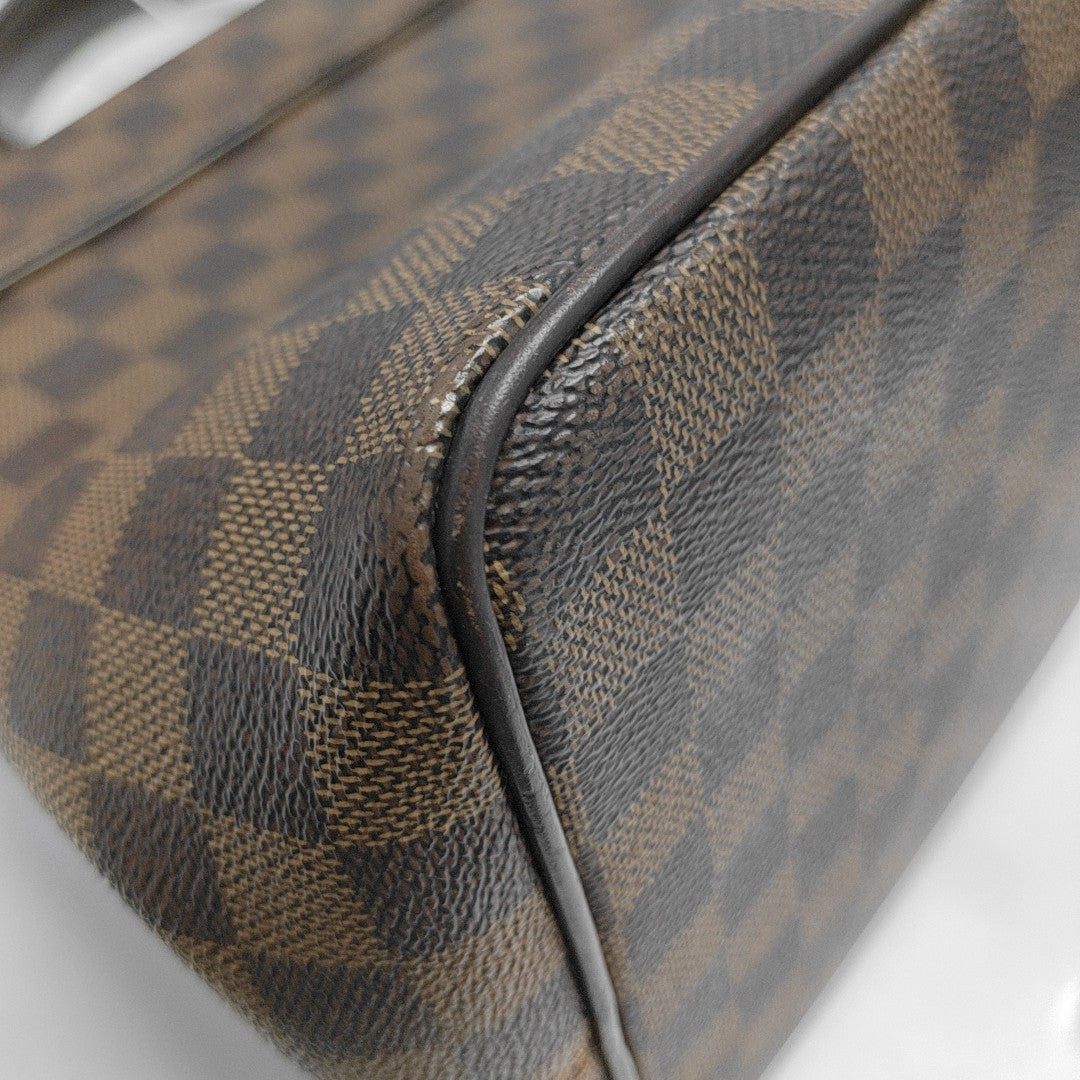 BERGAMO MM Damier Ebene Coated Canvas Brown