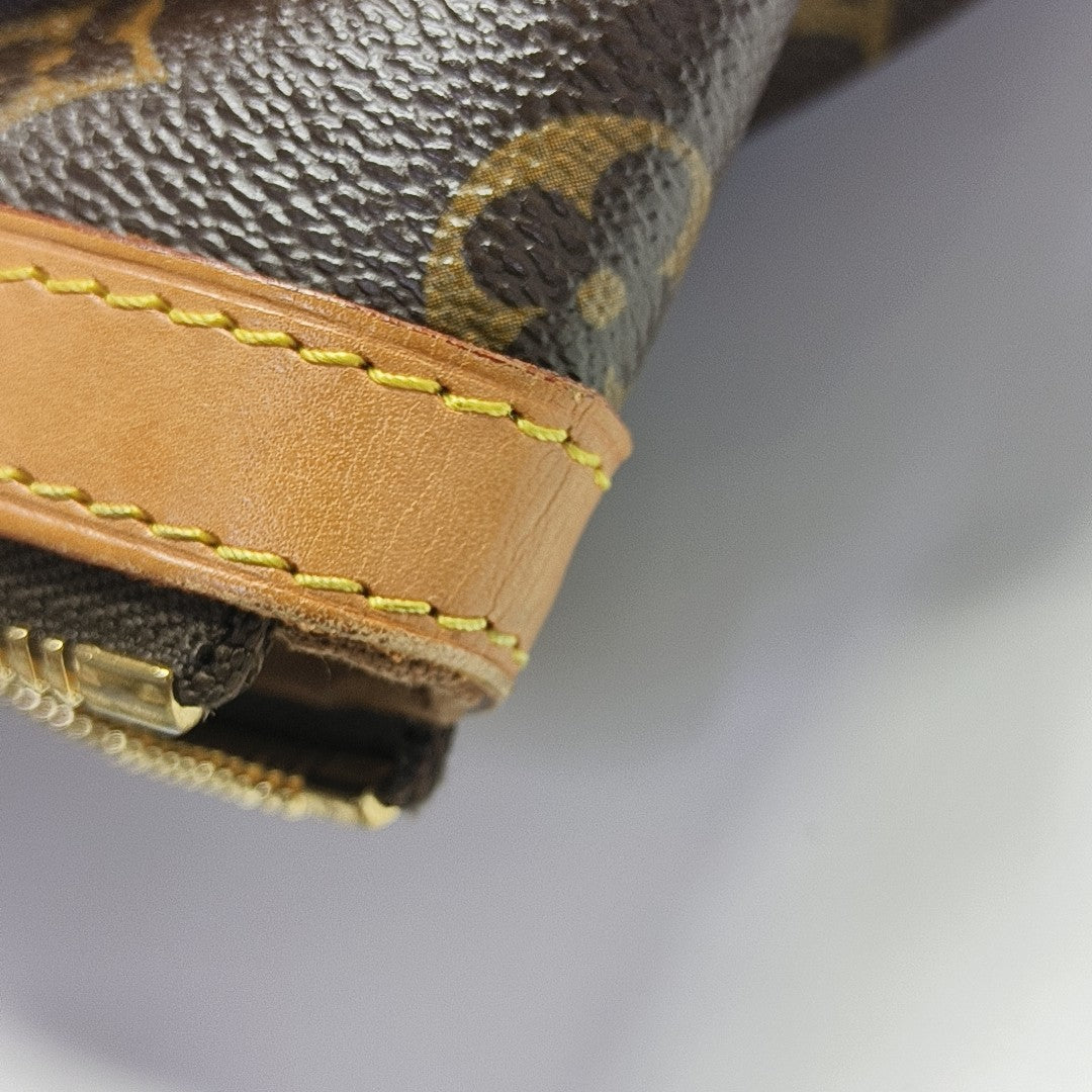 Monogram Coated Canvas Top Handle Bag Brown