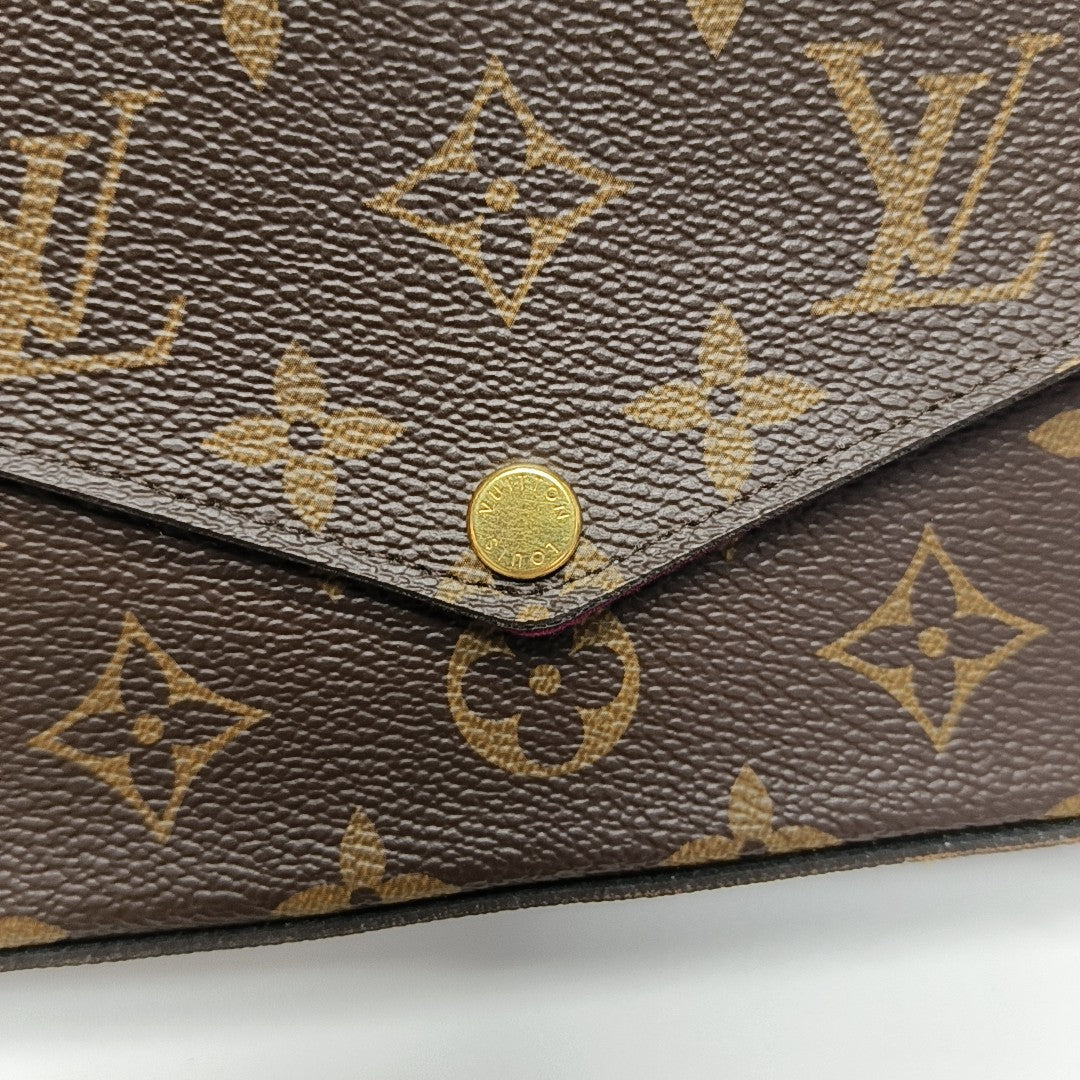 FÉLICIE Monogram Coated Canvas Brown