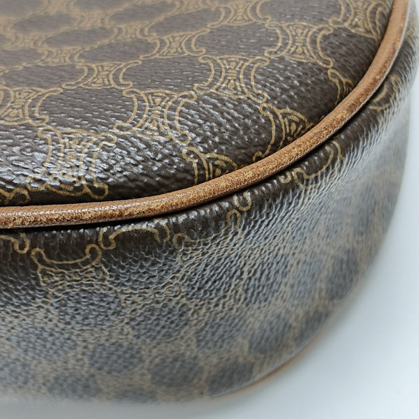 Coated Canvas Shoulder Bag Brown