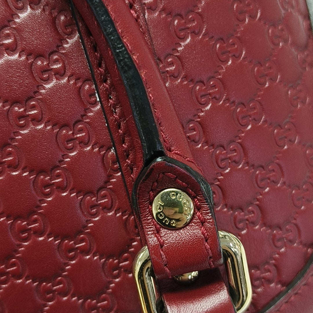 Microguccissima Monogram Calfskin Red
