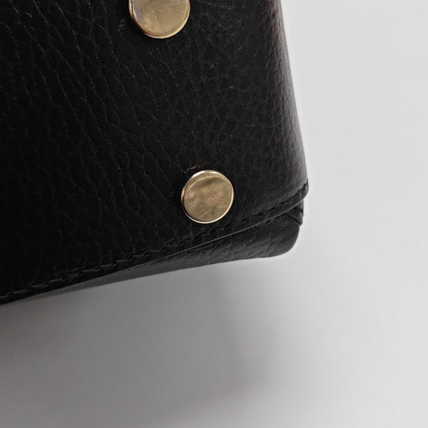 Interlocking G Large Calfskin Black