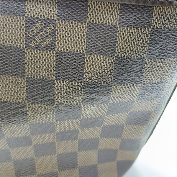 LLOVO MM Damier Ebene Coated Canvas Brown