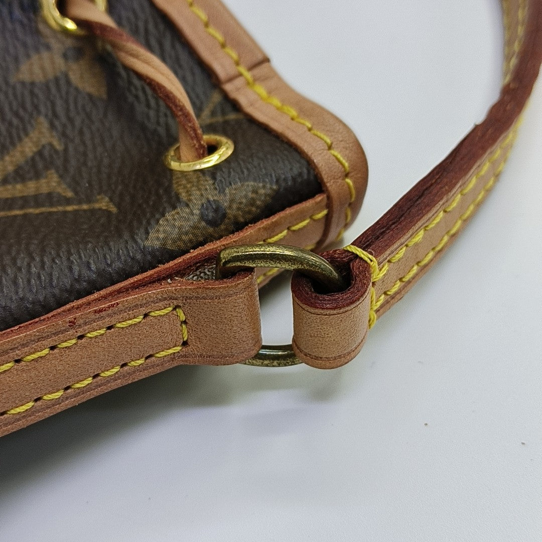 NÉONOÉ Nano Monogram Coated Canvas Brown