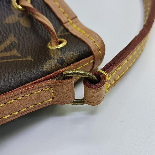 NÉONOÉ Nano Monogram Coated Canvas Brown