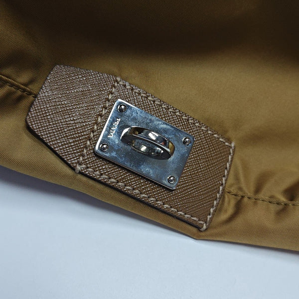 Nylon Tote Bag Beige