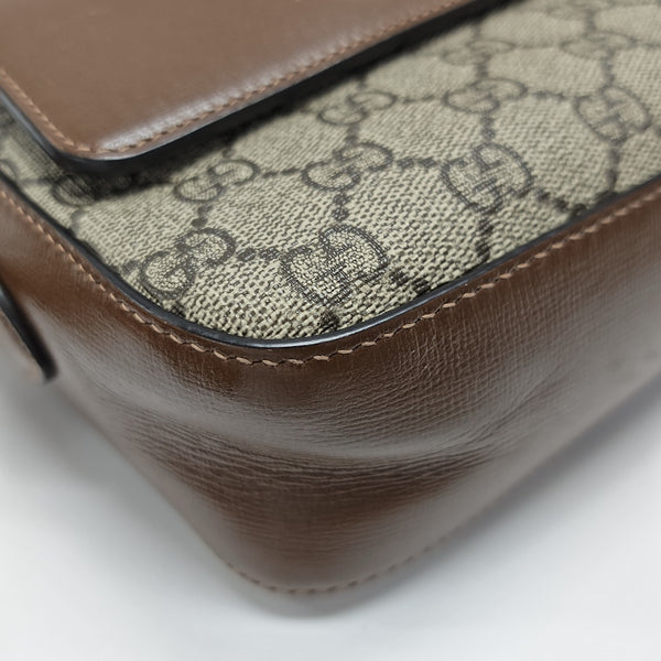 Horsebit 1955 Small Coated Canvas Beige