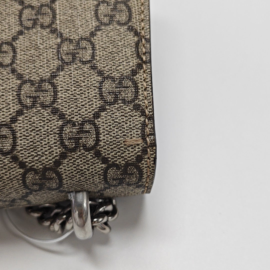 Dionysus Small Monogram Coated Canvas Black