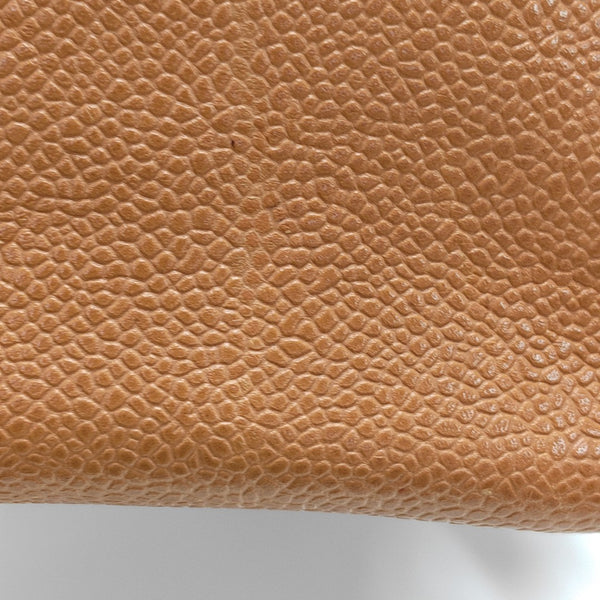 Quilted Grained Calfskin Shoulder Bag Orange