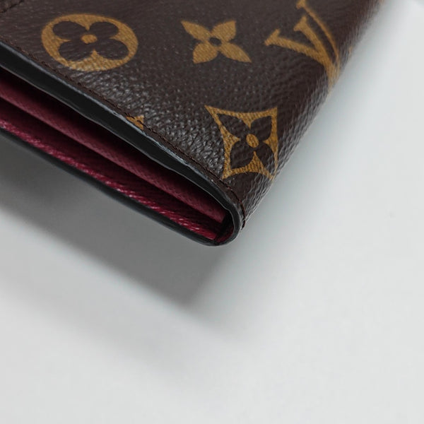 SARAH Monogram Coated Canvas Brown Wallet