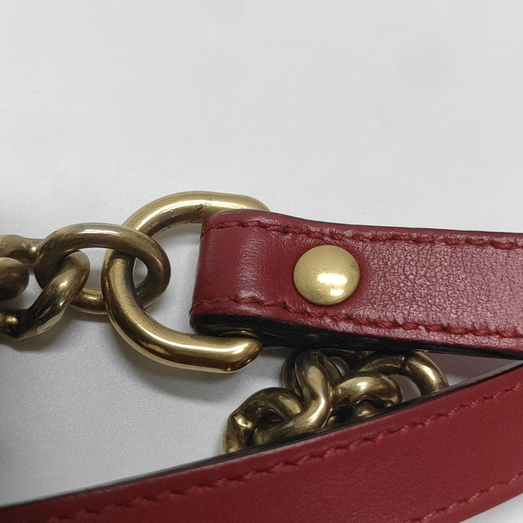 GG Marmont Medium Quilted Calfskin Red