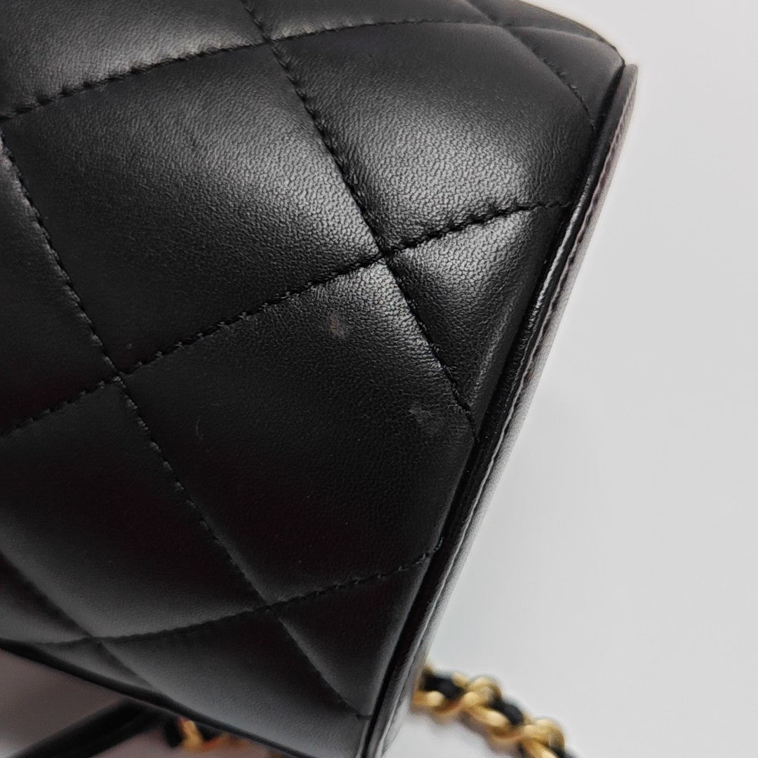 Quilted Lambskin Black