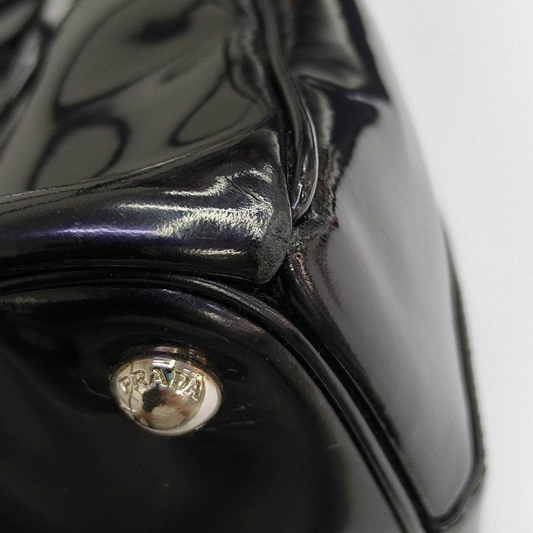 Patent Leather Tote Bag Black