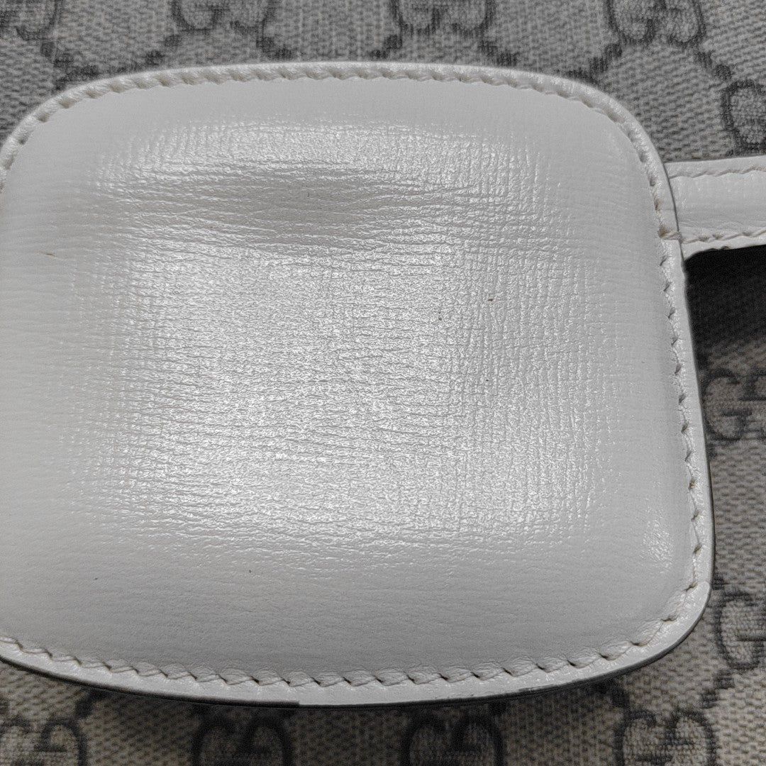Horsebit 1955 Small Monogram Coated Canvas Beige