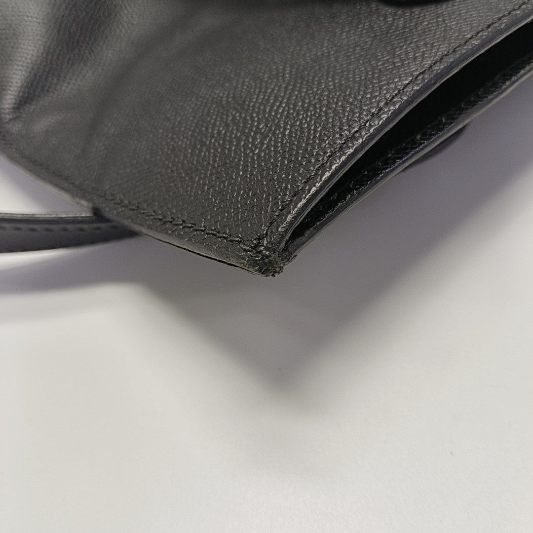 Grained Calfskin Tote Bag Black