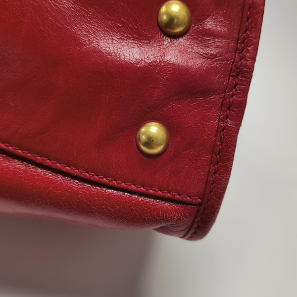 Calfskin Shoulder Bag Red