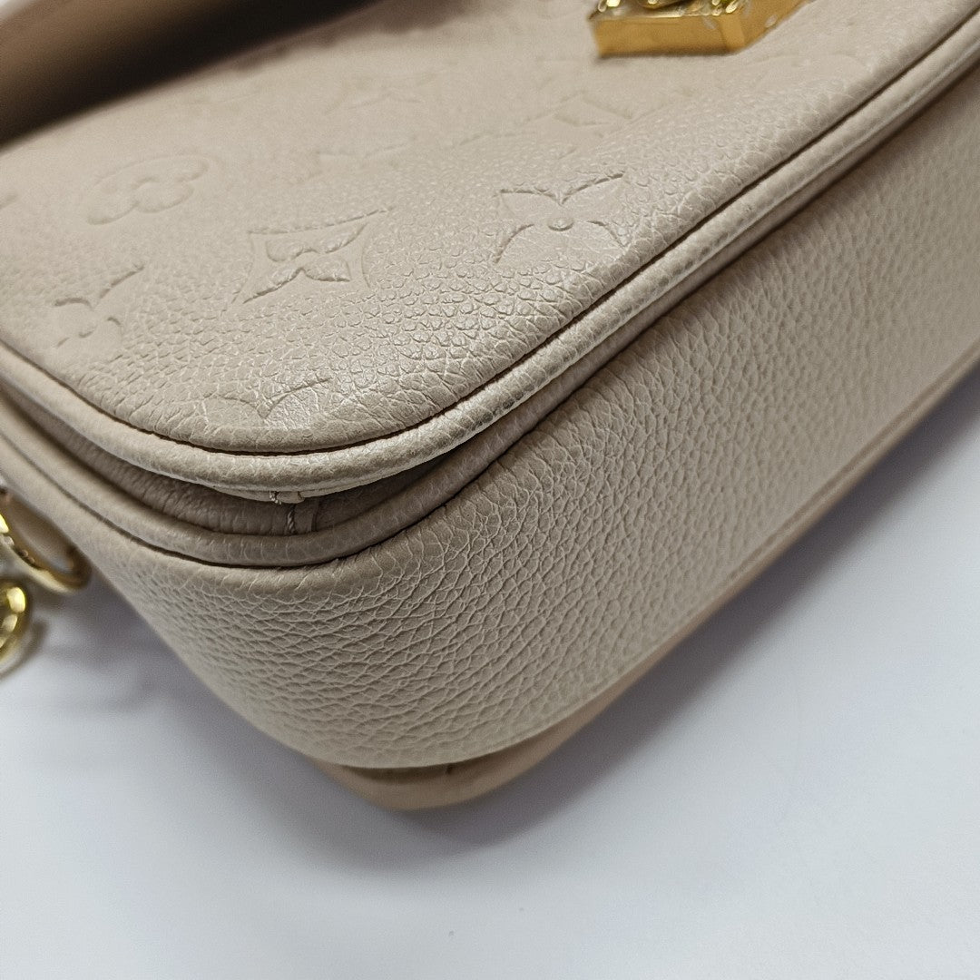 MÉTIS EAST WEST Monogram Calfskin Beige
