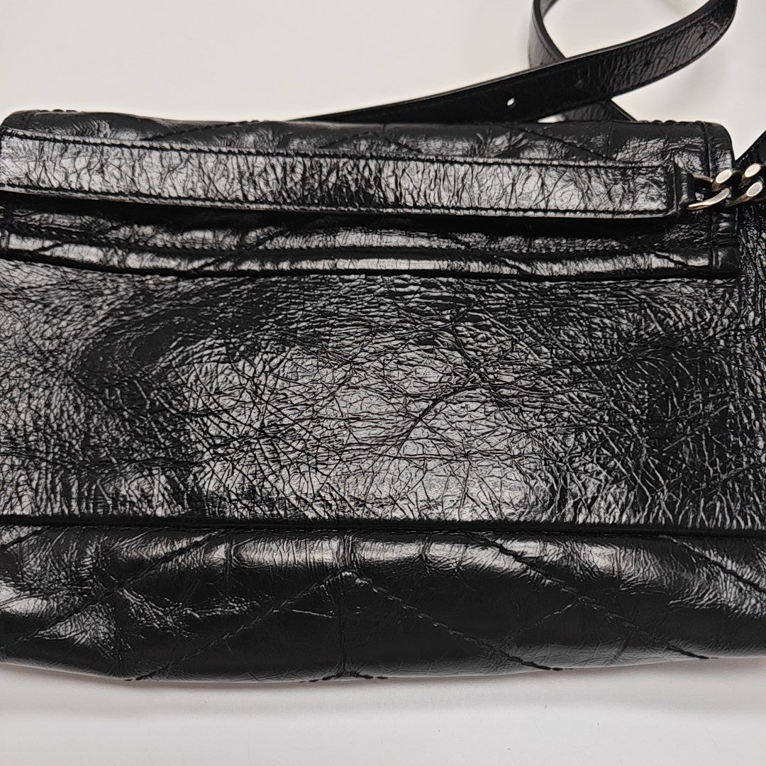 Calfskin Shoulder Bag Black