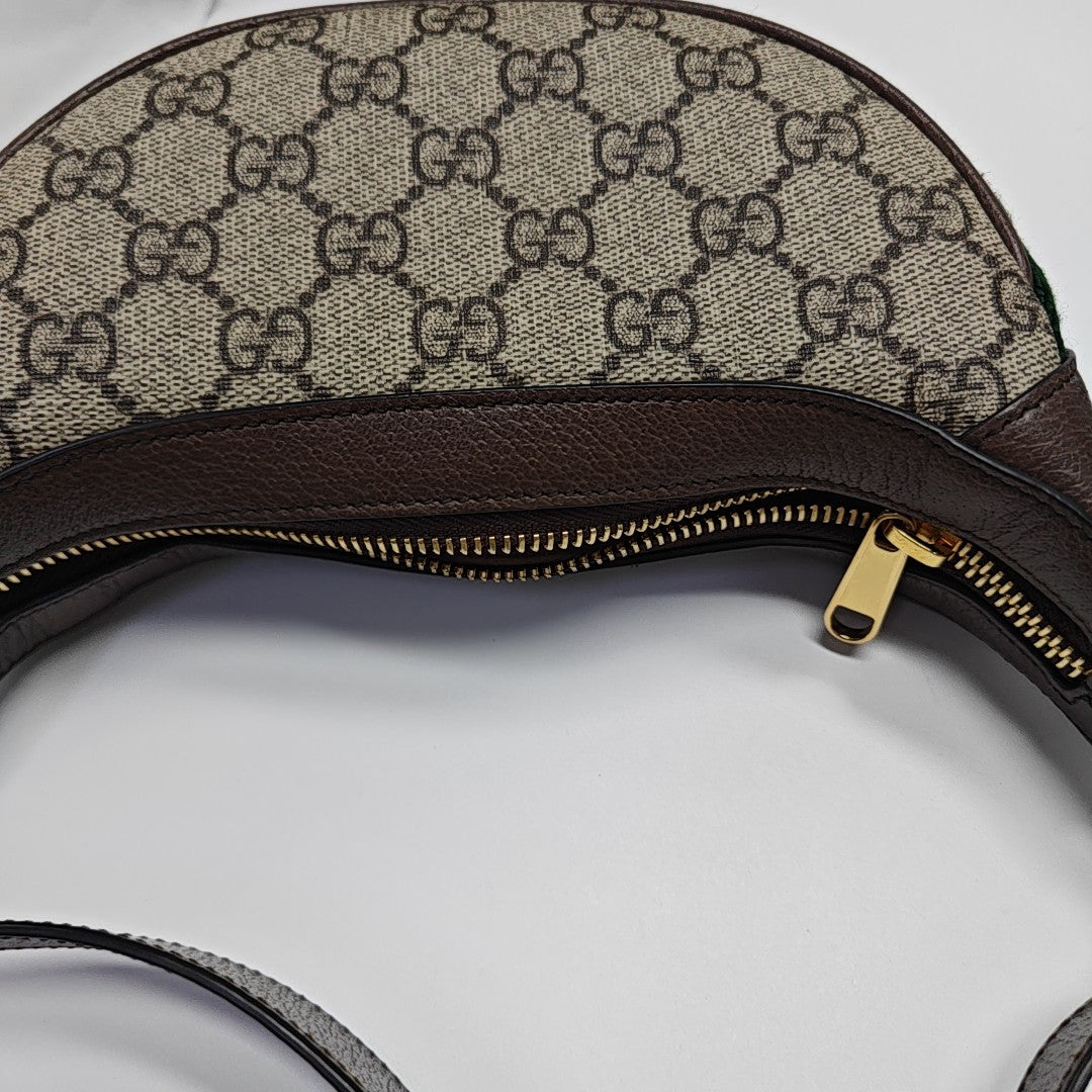 Ophidia Mini Monogram Coated Canvas Beige