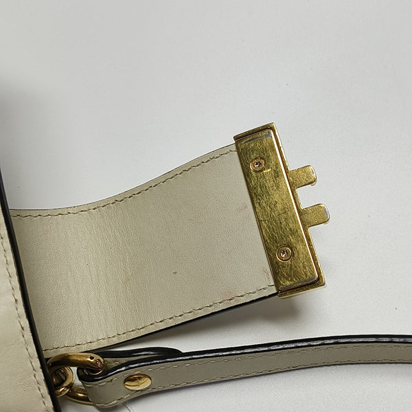 Padlock Small Monogram Coated Canvas Beige